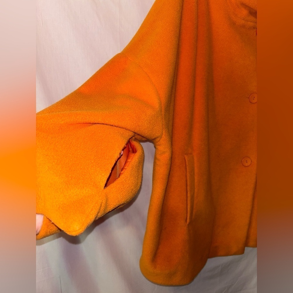 Plus Size Newport News Vibrant Orange Women's Poncho - Picture 10 of 15